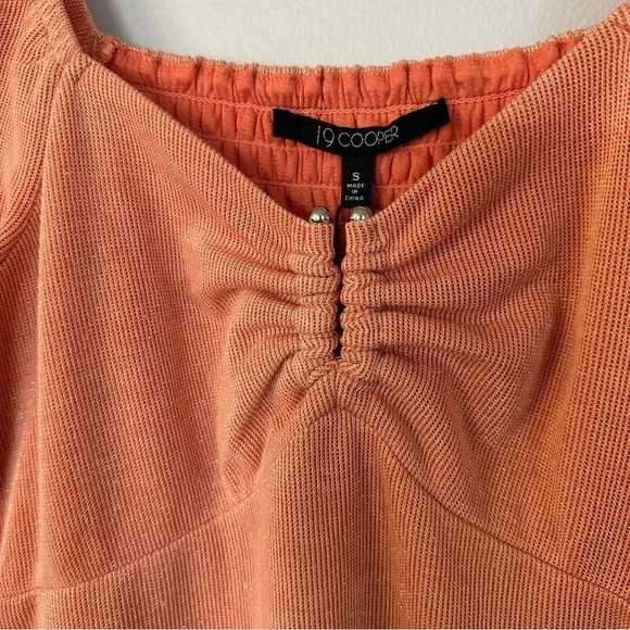 19 Cooper Nordstrom Women's Short Sleeve Salmon Off-Shoulder Maxi Dress Sz S NWT - Picture 5 of 16